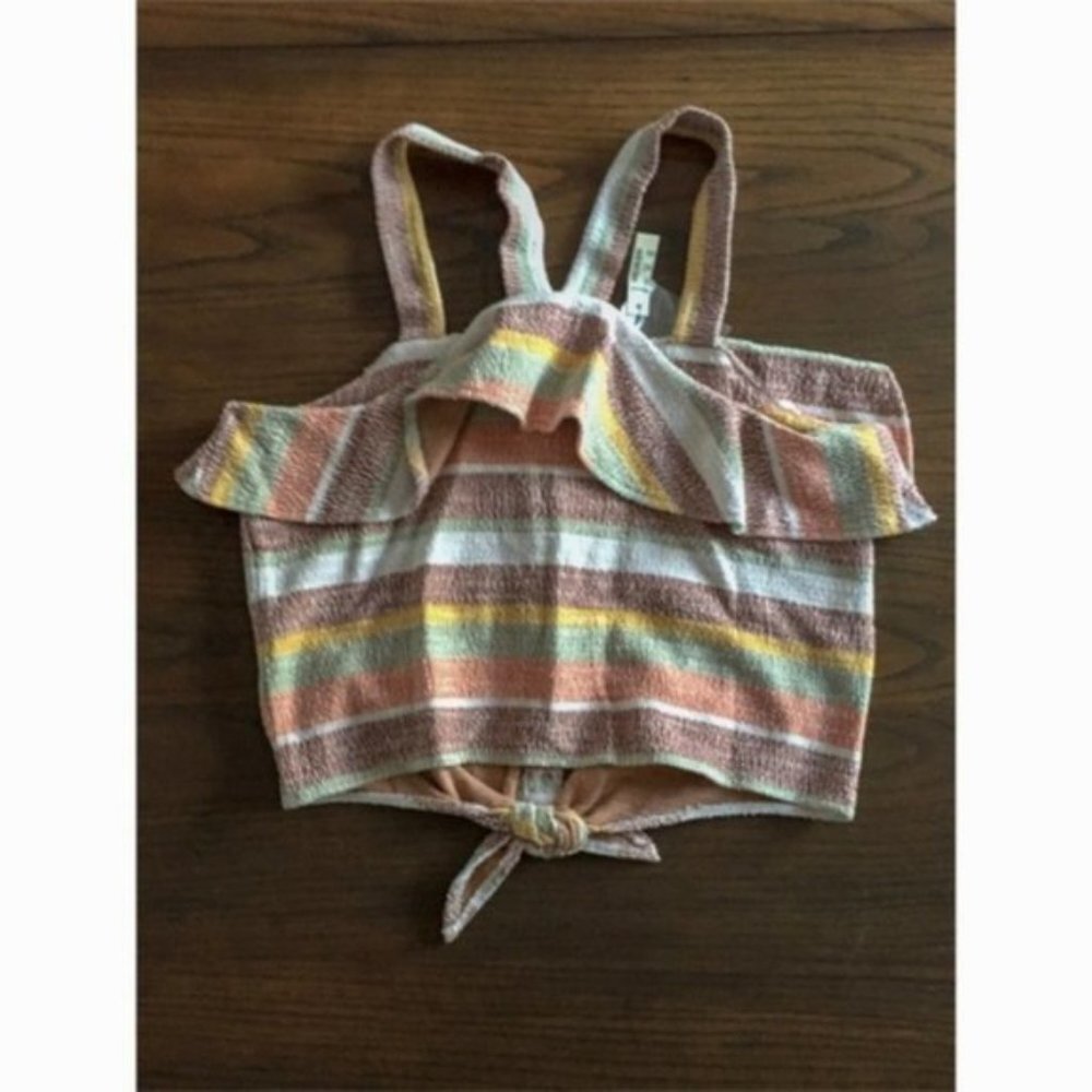 Madewell Texture & Thread Ruffle Tie-Front Tank - Picture 4 of 5